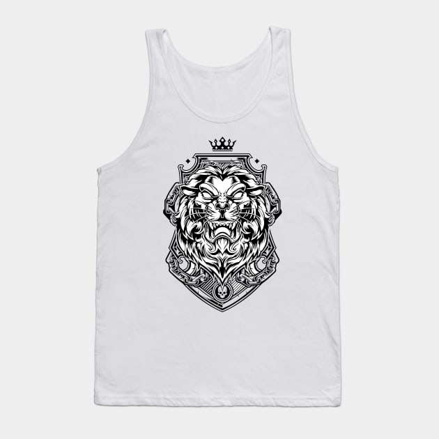 Lion Tank Top by mertkaratay